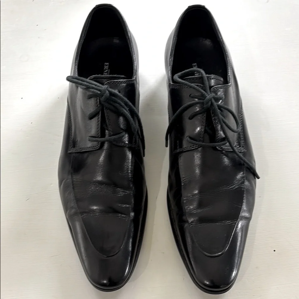 Ernesto‎ Dolani Black Leather Men's Oxford Dress Shoes Size EU38